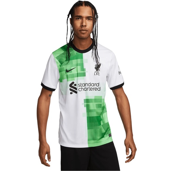 Nike LFC Men's Green and White Away Jersey - Picture 9 of 9